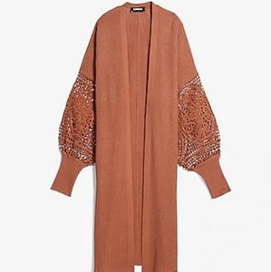 In search of Lace Balloon Sleeve Cardigan